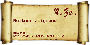 Meitner Zsigmond névjegykártya